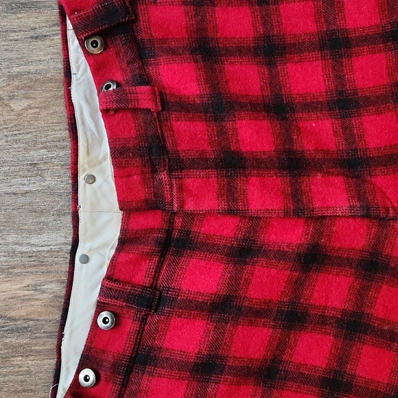 Vintage 60's Woolrich Wool Hunting Pants Buffalo Plaid Fully Lined Mens 34x31 - Picture 2 of 7